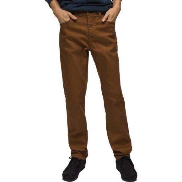 PrAna Jeans Mens 30x36 Sepia Bridger Slim Fit Straight Leg Denim 5 Pocket NWT - Picture 1 of 5